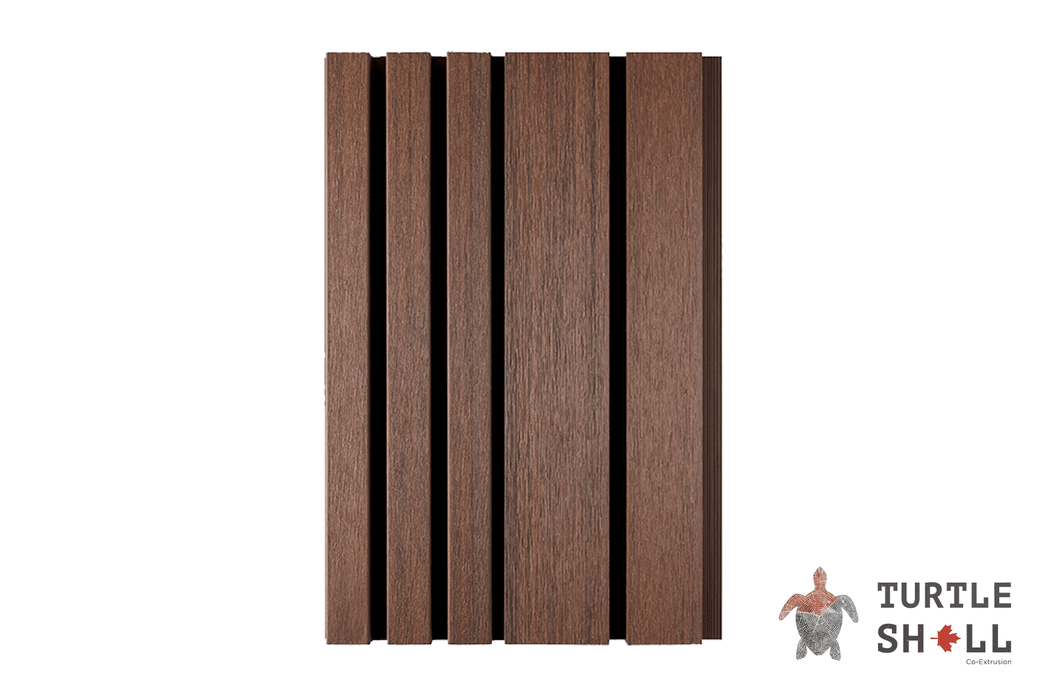 Реечная панель ДПК Turtle Shell Double Lines, Australian Palisander 