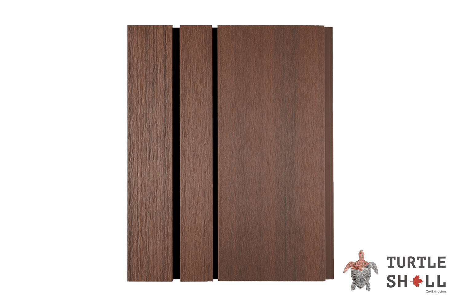 Реечная панель ДПК Turtle Shell Double Lines, Australian Palisander 