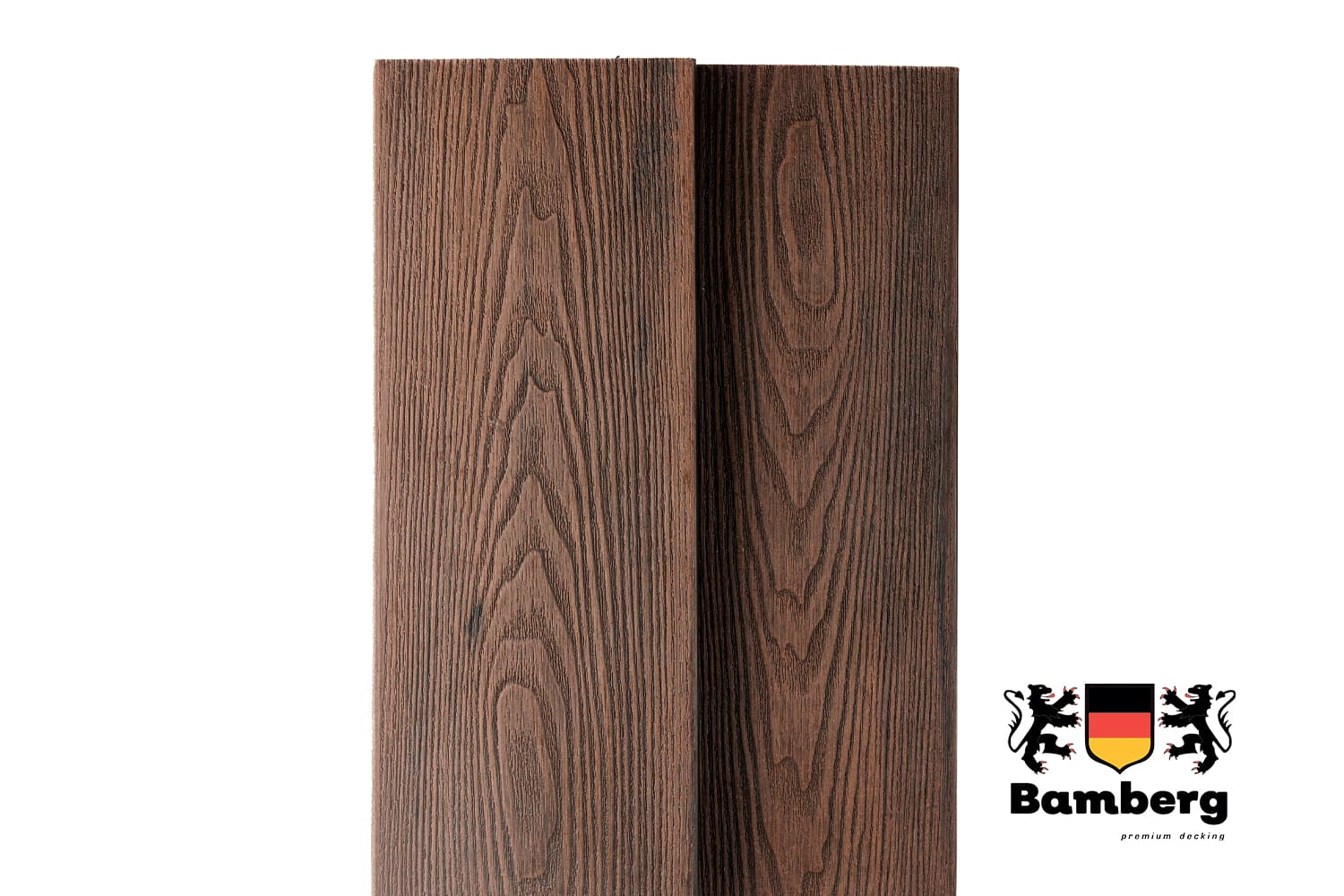 Террасная доска Bamberg Square 3D Natural, African Bubinga — Black Deck