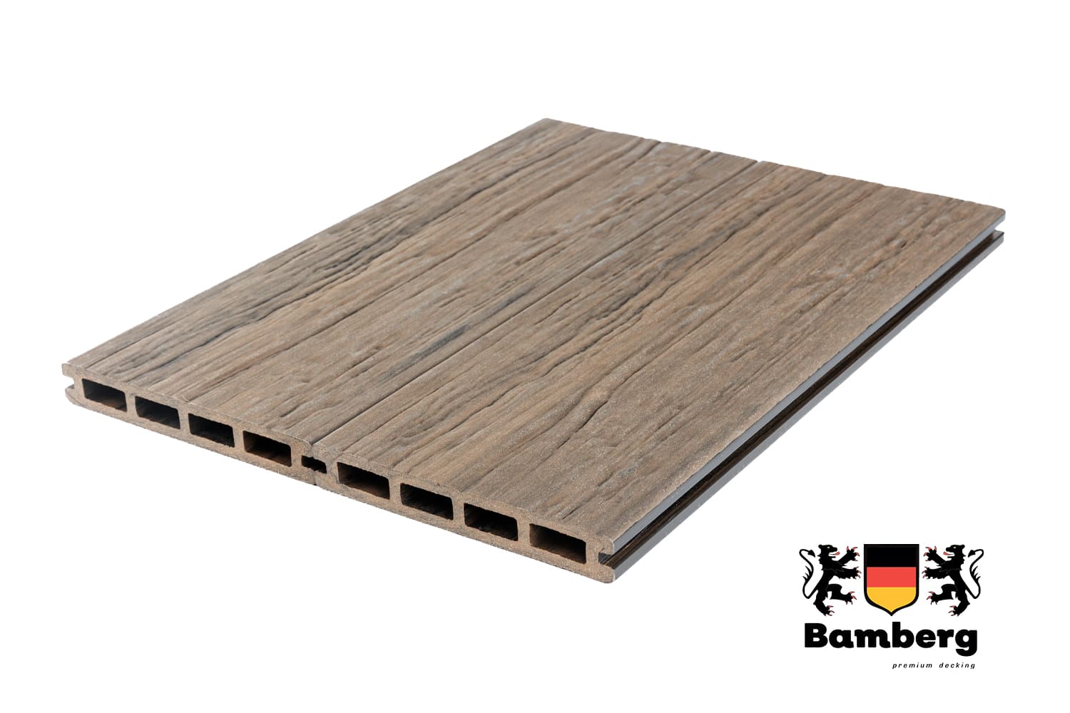 Террасная доска Bamberg SquareFossiled, Lebanese Cedar (Окаменелое дерево)  — Black Deck