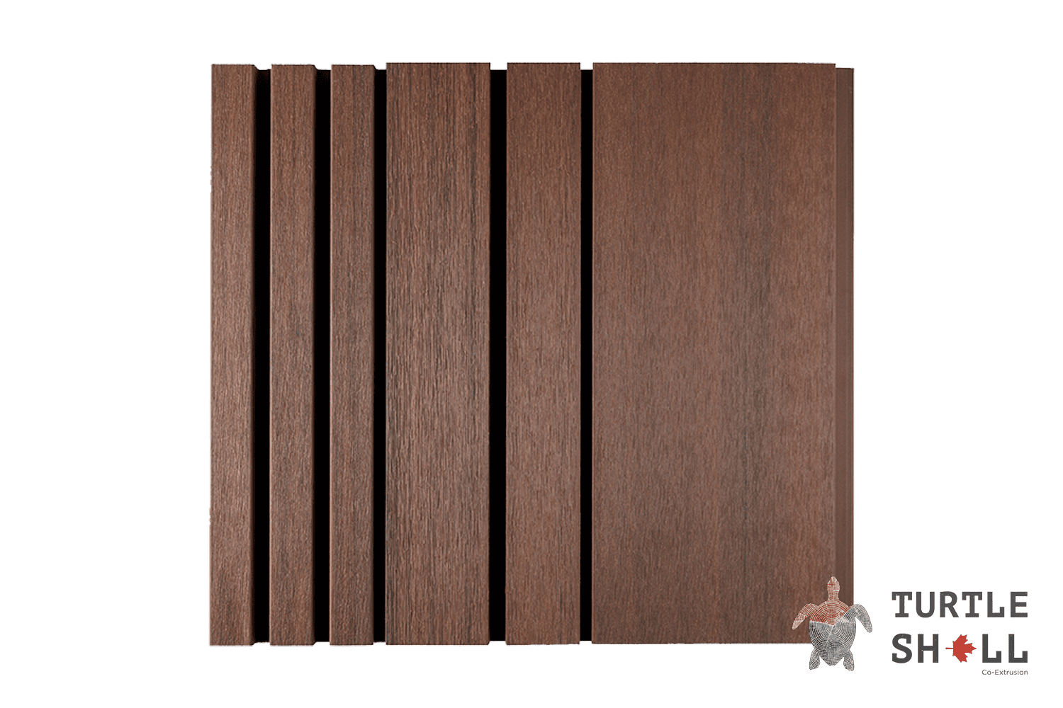Реечная панель ДПК Turtle Shell Double Lines, Australian Palisander 