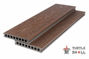 Террасная доска из ДПК Turtle Shell, Round, Texas Hickory, Co-Extrusion (Dual)