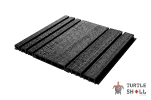 Реечная панель ДПК Turtle Shell Double Lines, Голландское Сгоревшее дерево (Holland Burntwood)